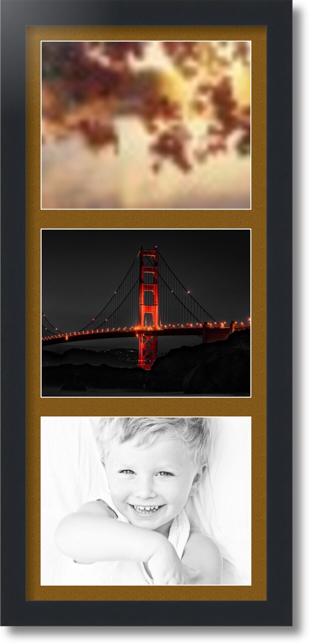 ArtToFrames Collage Photo Picture Frame with 3 - 8x10 inch Openings, Framed in Black with Over 62 Mat Color Options and Plexi Glass (CSM-3926-2156)